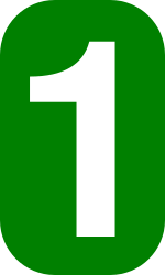 Datei:1 white, green rounded rectangle.svg